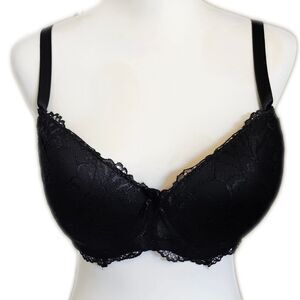 René Rofé black padded lace bra 40C, NWOT